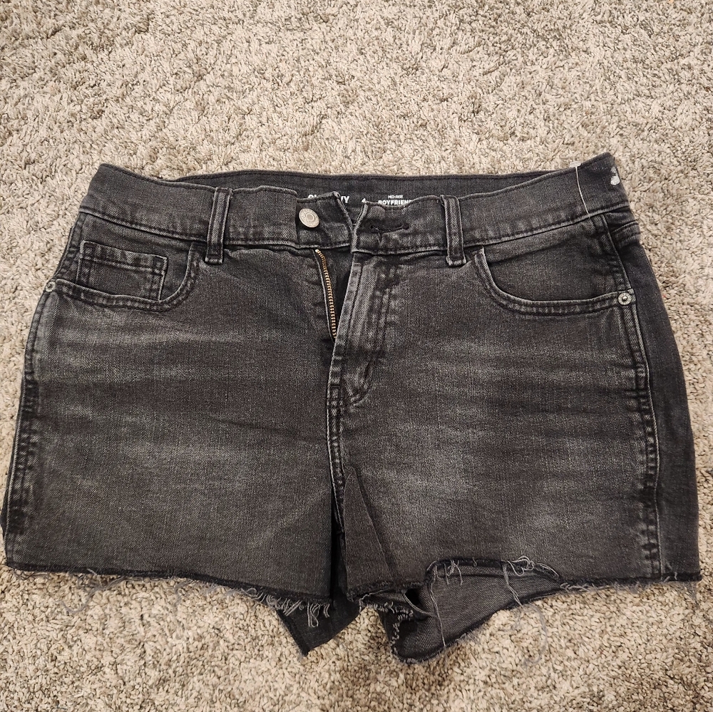 Black Denim Shorts